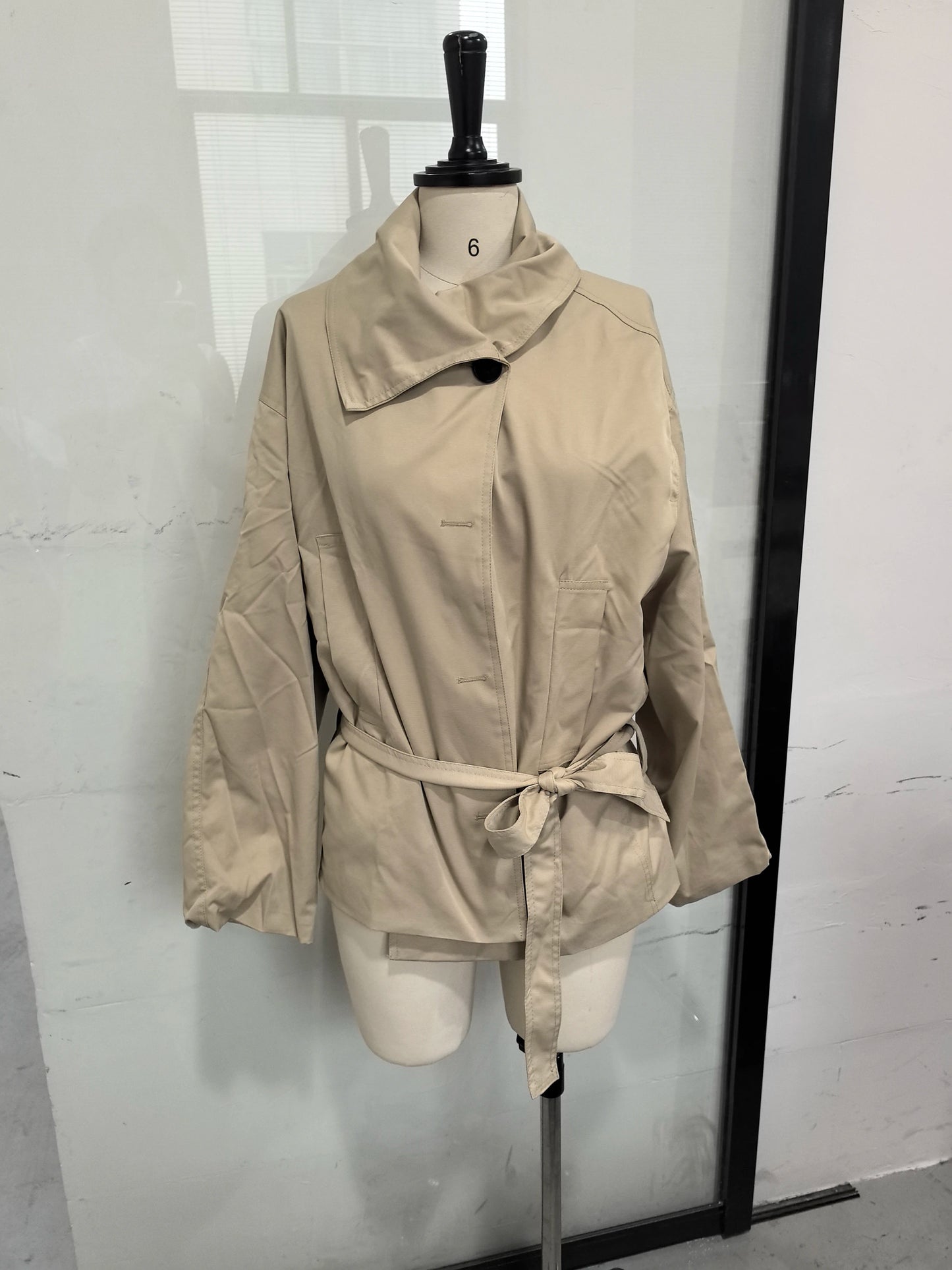Lazarno Fashionable Belted Waist Trench Coat