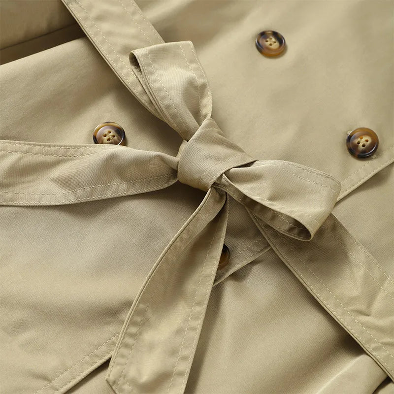 Lazarno Fashionable Belted Waist Trench Coat