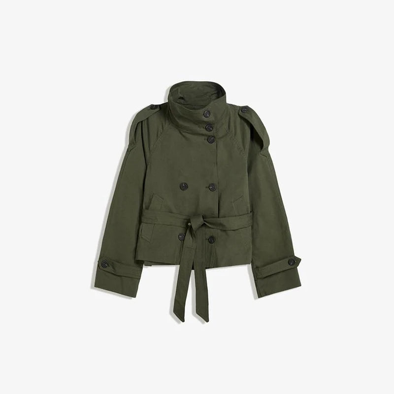 Lazarno Fashionable Belted Waist Trench Coat