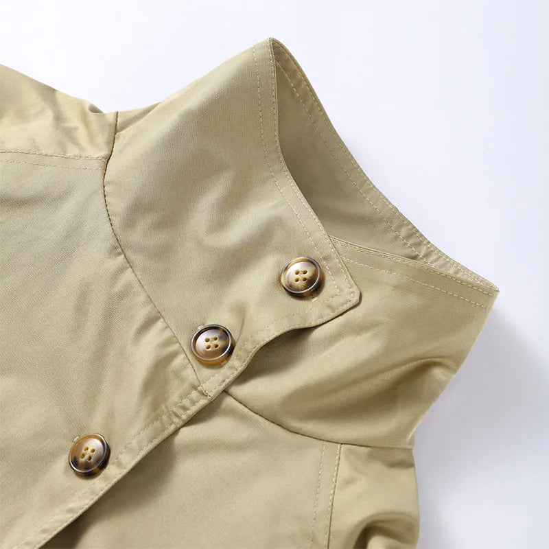 Lazarno Fashionable Belted Waist Trench Coat