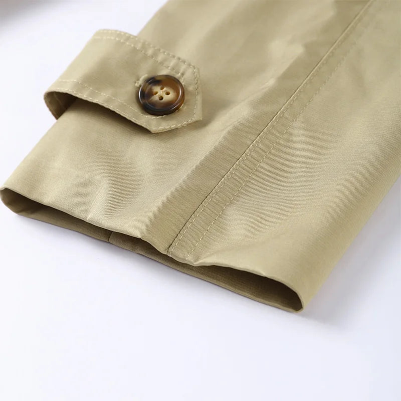 Lazarno Fashionable Belted Waist Trench Coat