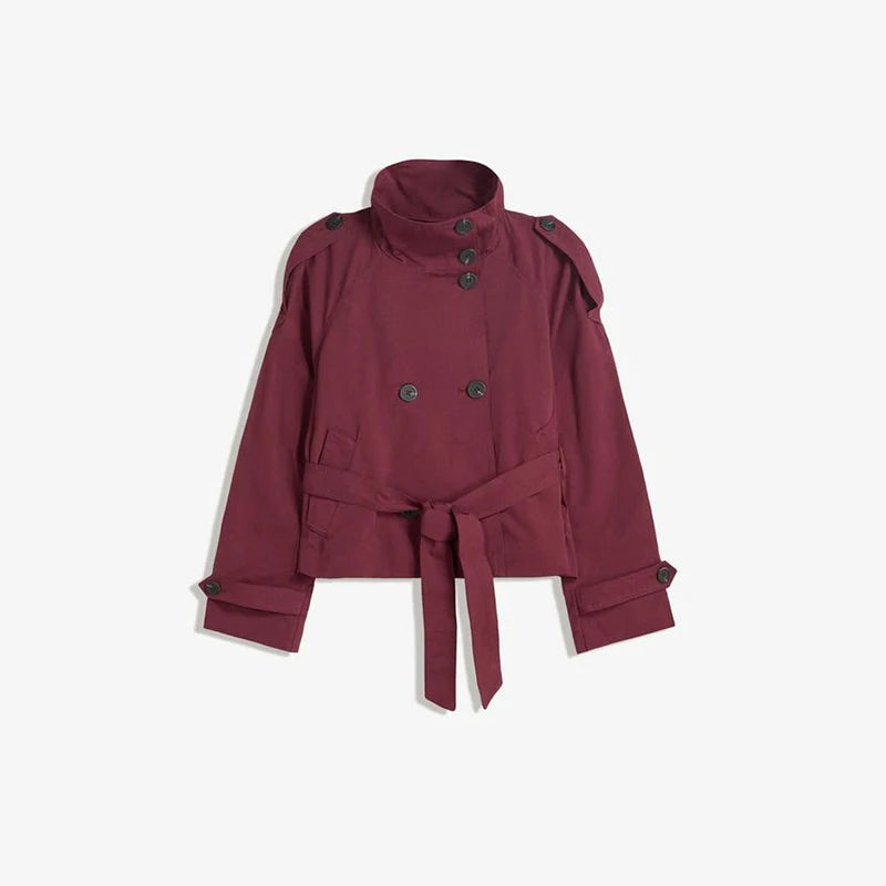 Lazarno Fashionable Belted Waist Trench Coat