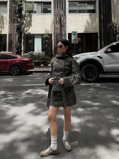 Lazarno Fashionable Belted Waist Trench Coat