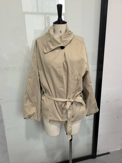 Lazarno Fashionable Belted Waist Trench Coat