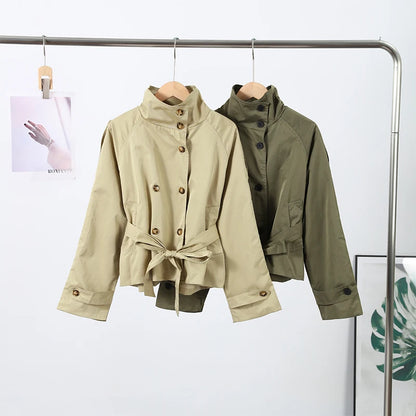 Lazarno Fashionable Belted Waist Trench Coat